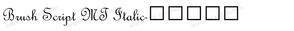 Brush Script MT Italic字体转换